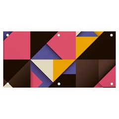 Retro Colorful Background, Geometric Abstraction Banner And Sign 6  X 3  by nateshop