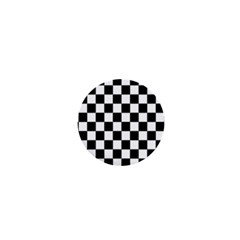 Black White Checker Pattern Checkerboard 1  Mini Magnets by Grandong