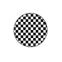 Black White Checker Pattern Checkerboard Hat Clip Ball Marker by Grandong