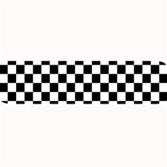 Black White Checker Pattern Checkerboard Large Bar Mat by Grandong