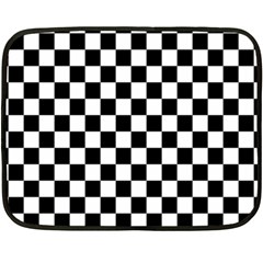 Black White Checker Pattern Checkerboard Two Sides Fleece Blanket (mini) by Grandong