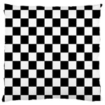 Black White Checker Pattern Checkerboard Large Cushion Case (One Side) Front