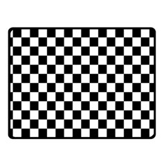 Black White Checker Pattern Checkerboard Two Sides Fleece Blanket (small) by Grandong