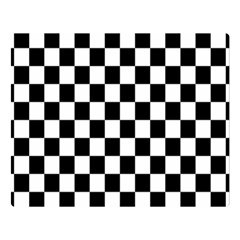 Black White Checker Pattern Checkerboard Two Sides Premium Plush Fleece Blanket (large) by Grandong