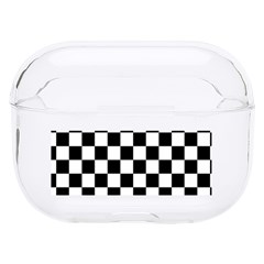 Black White Checker Pattern Checkerboard Hard Pc Airpods Pro Case by Grandong