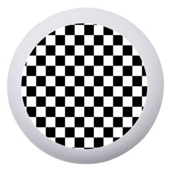 Black White Checker Pattern Checkerboard Dento Box With Mirror