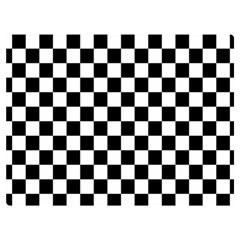 Black White Checker Pattern Checkerboard Two Sides Premium Plush Fleece Blanket (extra Small) by Grandong