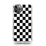 Black White Checker Pattern Checkerboard iPhone 11 Pro 5.8 Inch TPU UV Print Case Front