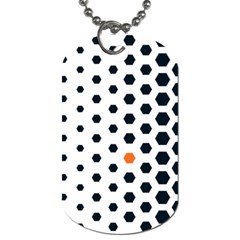 Honeycomb Hexagon Pattern Abstract Dog Tag (two Sides) by Grandong