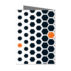 Honeycomb Hexagon Pattern Abstract Mini Greeting Cards (pkg Of 8) by Grandong