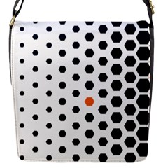 Honeycomb Hexagon Pattern Abstract Flap Closure Messenger Bag (s) by Grandong