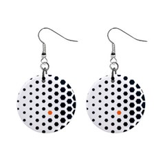 Honeycomb Hexagon Pattern Abstract Mini Button Earrings by Grandong