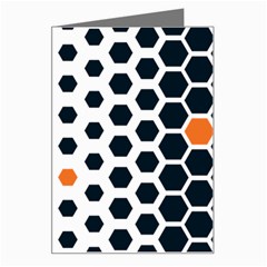 Honeycomb Hexagon Pattern Abstract Greeting Card by Grandong