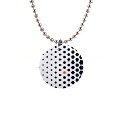 Honeycomb Hexagon Pattern Abstract 1  Button Necklace by Grandong