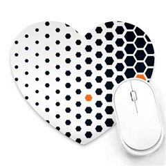 Honeycomb Hexagon Pattern Abstract Heart Mousepad