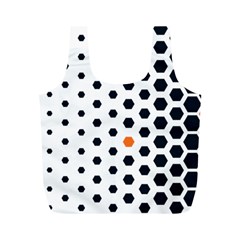 Honeycomb Hexagon Pattern Abstract Full Print Recycle Bag (m) by Grandong