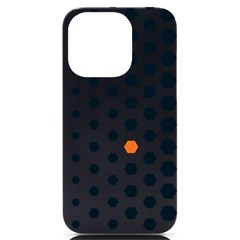 Honeycomb Hexagon Pattern Abstract Iphone 14 Pro Black Uv Print Case by Grandong