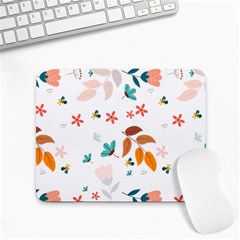 Flowers Leaves Background Floral Small Mousepad by Grandong