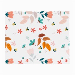 Flowers Leaves Background Floral Small Glasses Cloth (2 Sides) by Grandong