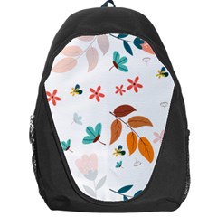 Flowers Leaves Background Floral Backpack Bag by Grandong