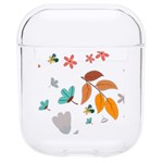 Flowers Leaves Background Floral Hard PC AirPods 1/2 Case Front