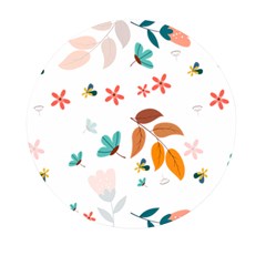 Flowers Leaves Background Floral Mini Round Pill Box (pack Of 3) by Grandong