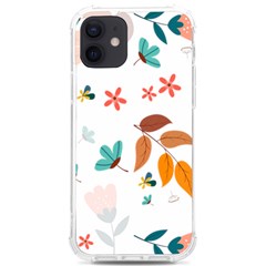 Flowers Leaves Background Floral Iphone 12/12 Pro Tpu Uv Print Case by Grandong