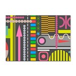 Pattern Geometric Abstract Colorful Arrows Lines Circles Triangles Sticker A4 (10 pack) Front