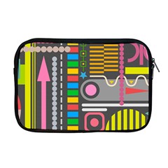 Pattern Geometric Abstract Colorful Arrows Lines Circles Triangles Apple Macbook Pro 17  Zipper Case by Grandong