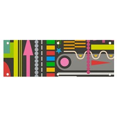 Pattern Geometric Abstract Colorful Arrows Lines Circles Triangles Banner And Sign 6  X 2  by Grandong