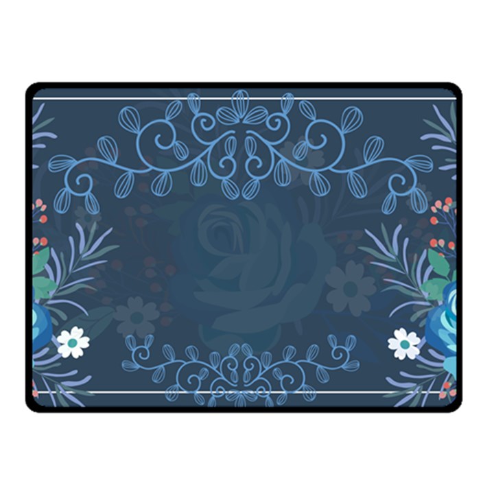 Floral Digital Two Sides Fleece Blanket (Small)