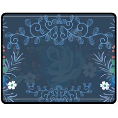 Floral Digital Two Sides Fleece Blanket (medium)