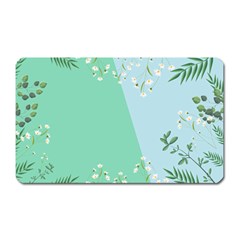 Flower Branch Corolla Wreath Lease Magnet (rectangular) by Grandong