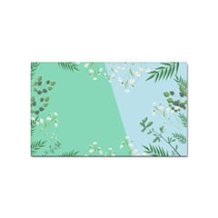 Flower Branch Corolla Wreath Lease Sticker Rectangular (100 Pack) by Grandong