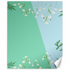 Flower Branch Corolla Wreath Lease Canvas 16  X 20  by Grandong