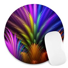 Abstract Colors - , Abstract Colors Round Mousepad by nateshop