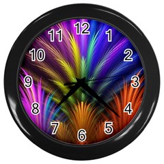 Abstract Colors - , Abstract Colors Wall Clock (black) by nateshop