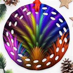 Abstract Colors - , Abstract Colors Ornament (round Filigree) by nateshop