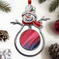 Abstract, Lines Metal Snowman Ornament by nateshop