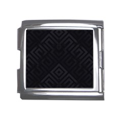 Black Pattern, Black, Pattern Mega Link Italian Charm (18mm) by nateshop