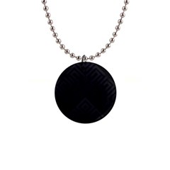 Black Pattern, Black, Pattern 1  Button Necklace