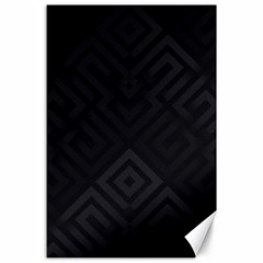 Black Pattern, Black, Pattern Canvas 24  X 36  by nateshop