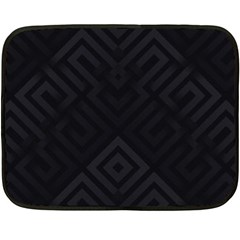 Black Pattern, Black, Pattern Fleece Blanket (mini) by nateshop