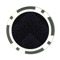 Black Pattern, Black, Pattern Poker Chip Card Guard by nateshop