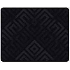 Black Pattern, Black, Pattern Fleece Blanket (medium) by nateshop