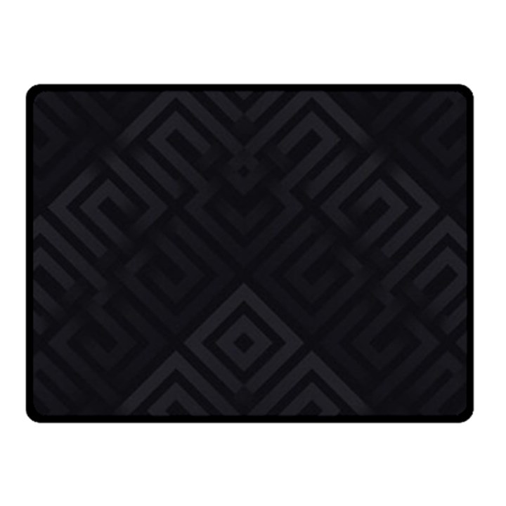 Black Pattern, Black, Pattern Two Sides Fleece Blanket (Small)