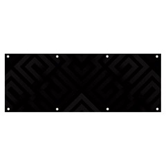 Black Pattern, Black, Pattern Banner And Sign 8  X 3  by nateshop