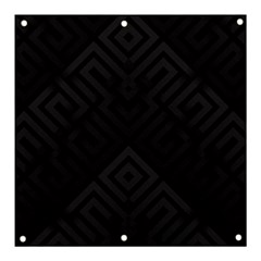 Black Pattern, Black, Pattern Banner And Sign 3  X 3  by nateshop