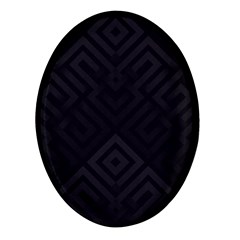 Black Pattern, Black, Pattern Oval Glass Fridge Magnet (4 Pack) by nateshop