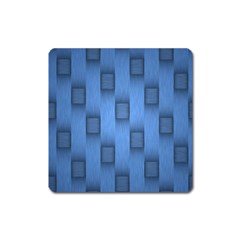 Blue Pattern Texture Square Magnet by nateshop